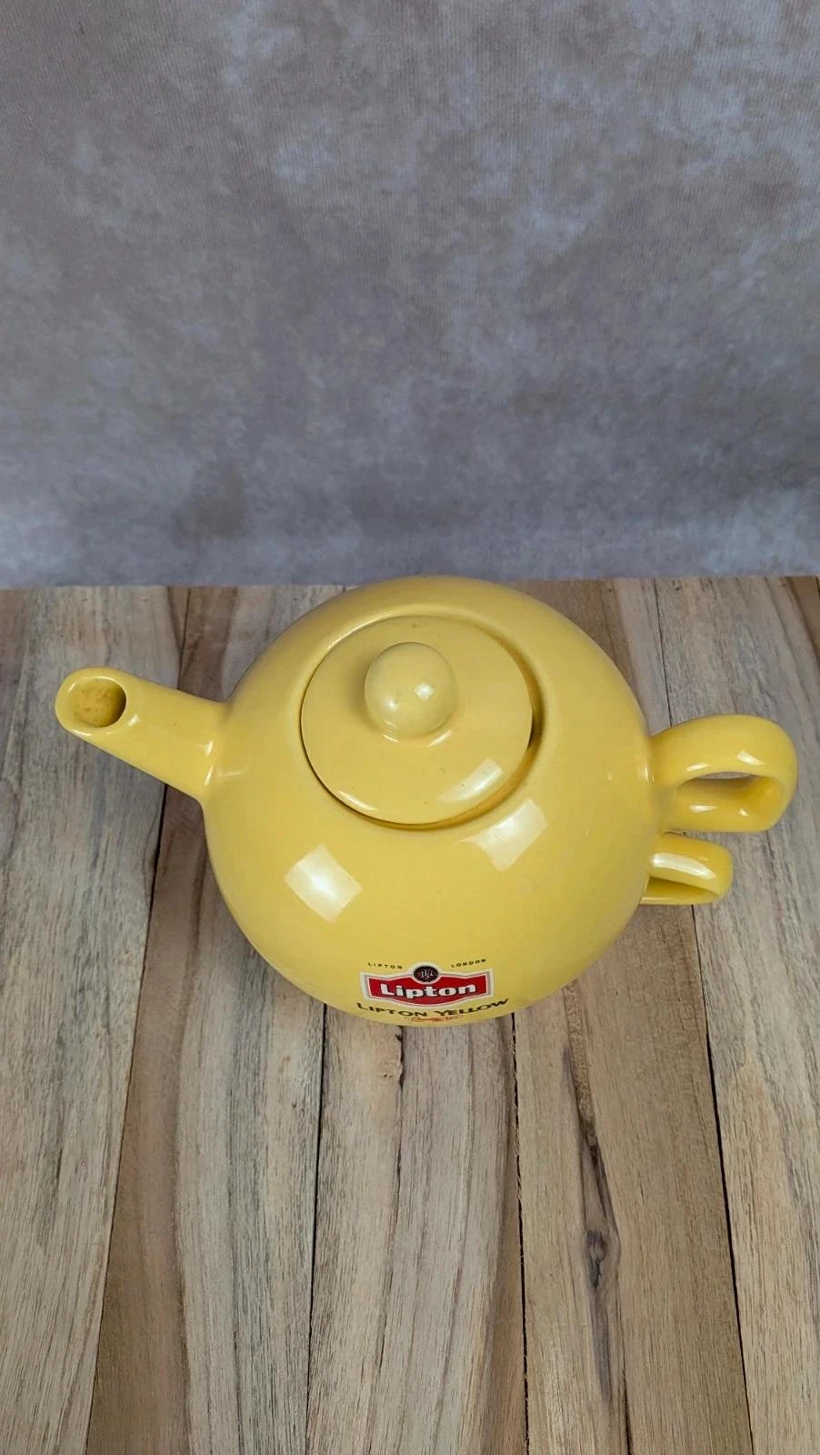 Ensemble Lipton vintage théière tasse empilable jaune – photo 4